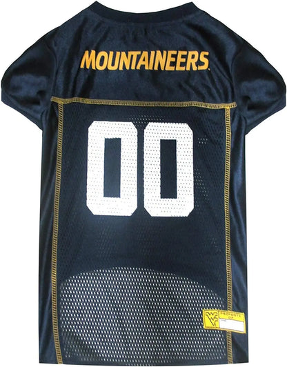 Licensed Official NCAA Mesh Jersey for Dogs & Cats West Virginia Mountaineers X-Small