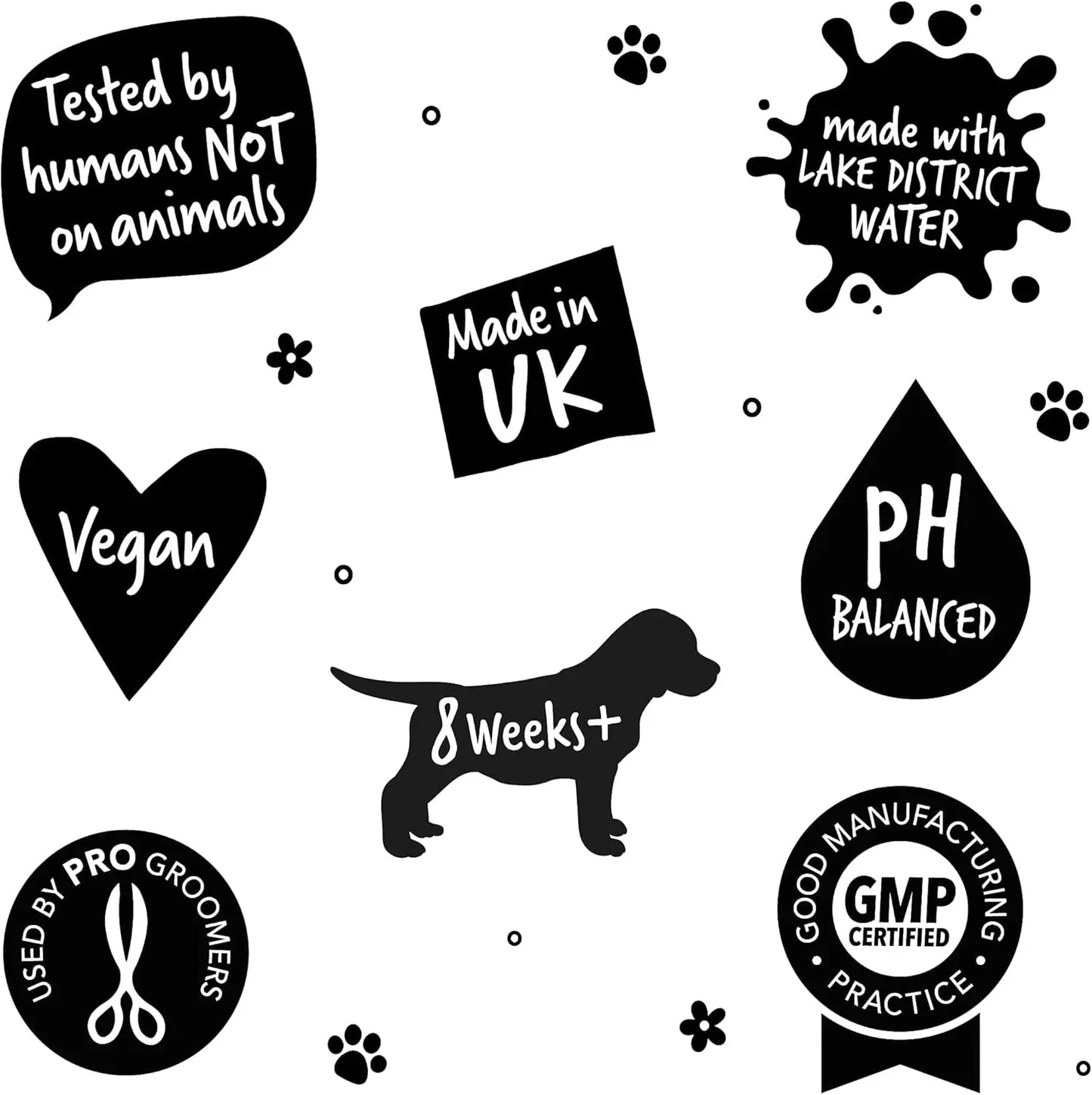 Oatmeal & Aloe Dog Shampoo + Conditioner, Vegan Grooming Wash for Smelly Dogs & Puppies