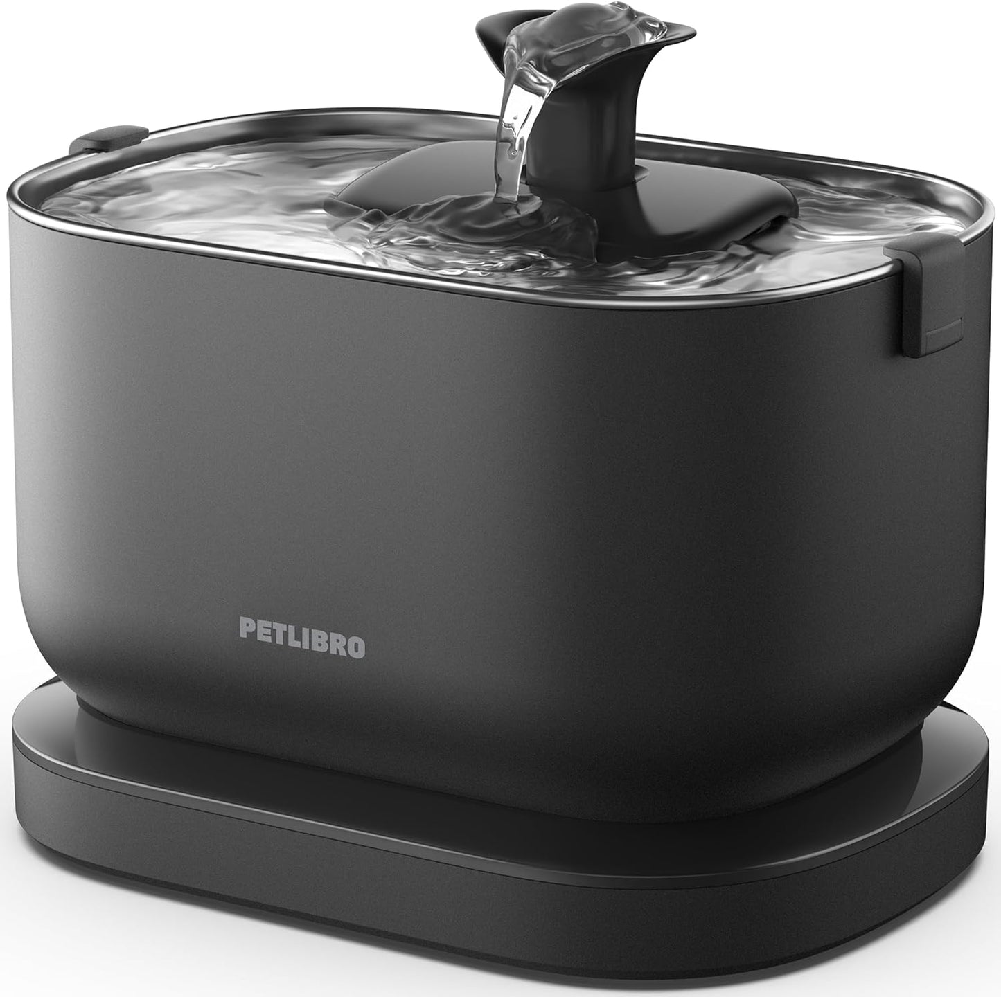 Cordless Cat Water Fountain, Battery Operated, BPA-Free with Stainless Steel Tray, Easy Clean Pet Drinking Fountain