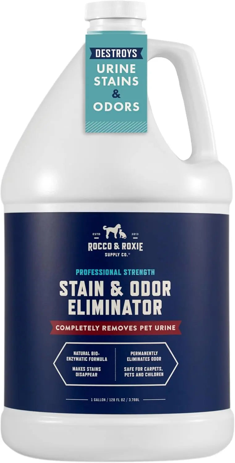 Rocco & Roxie Pet Stain & Odor Eliminator 32oz Enzyme Carpet Cleaner Spray Original 128 Fl Oz (Pack Of 1)