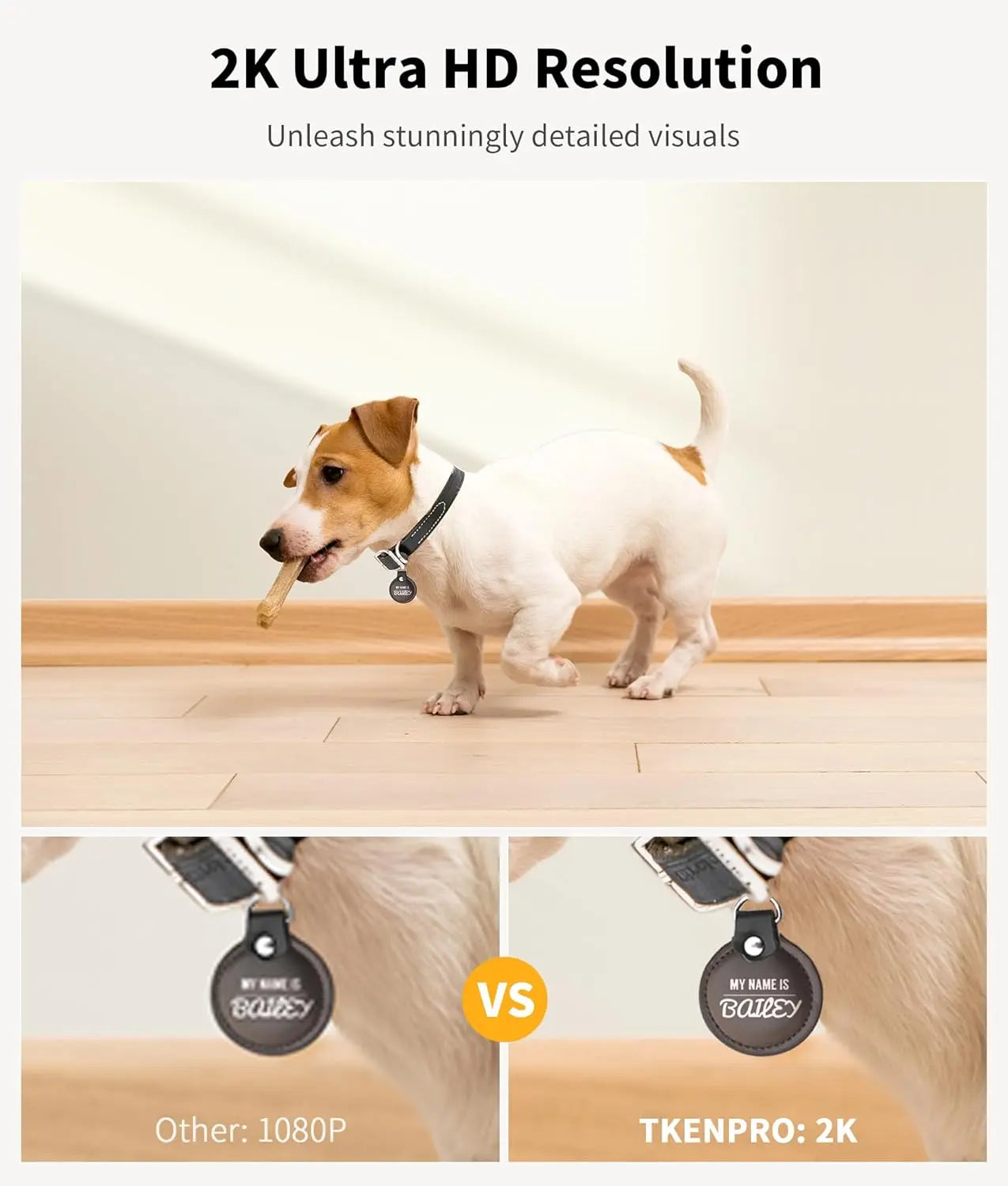 2K Dog Cat Camera with Treat Dispenser, 360° WiFi, 2-Way Talk, Works with Alexa & Google