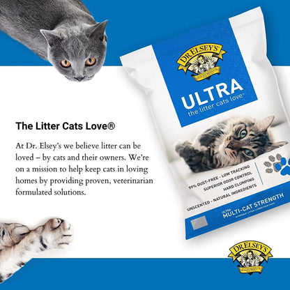 Dr. Elsey's Ultra Unscented Clumping Clay Cat Litter