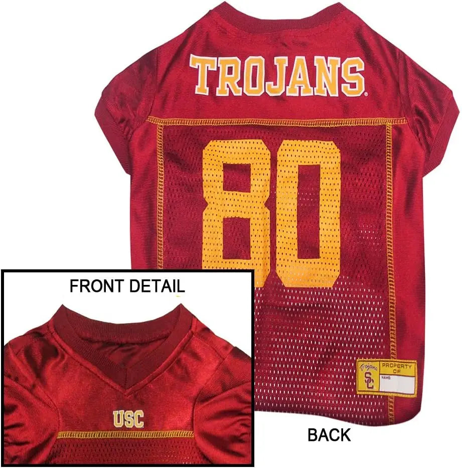 Licensed Official NCAA Mesh Jersey for Dogs & Cats Usc Trojans X-Large