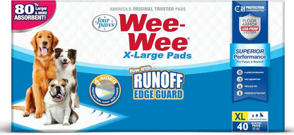 Wee-Wee Extra Large Dog Pee Pads Unscented Leak-Proof Quilted Training Pads