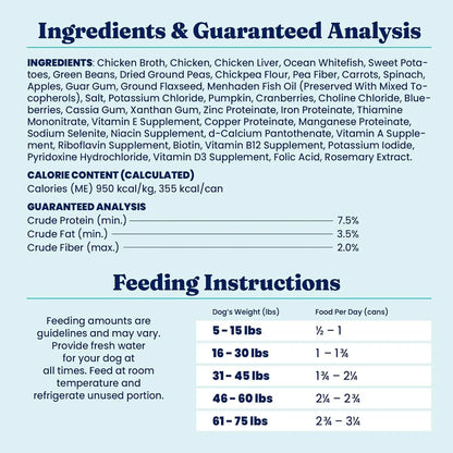 Grain-Free Weight Control & Gut Health Wet Dog Food with Superfoods, 13.2oz Cans