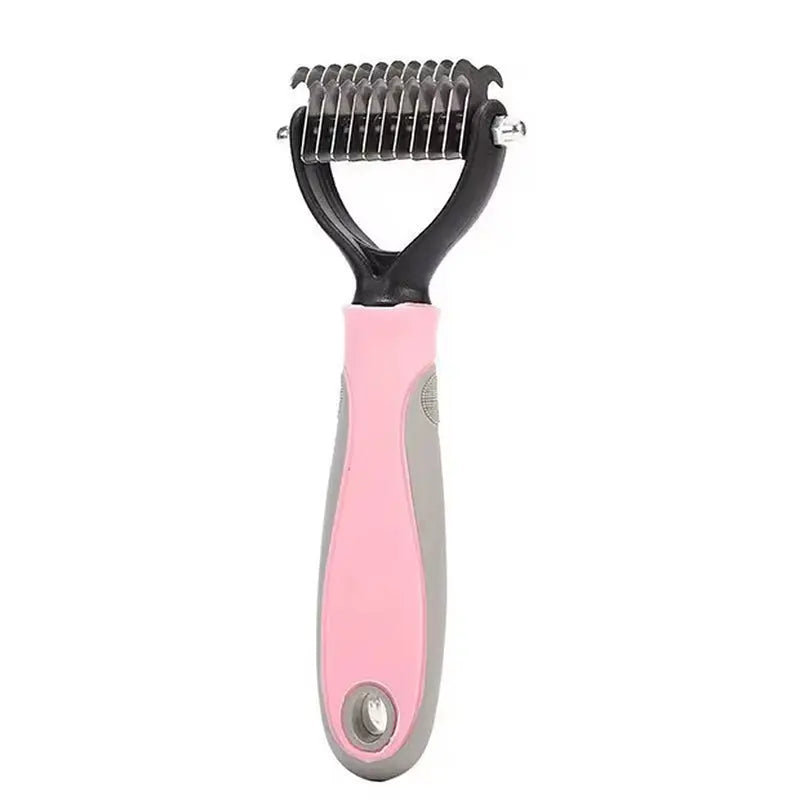 Professional Pet Deshedding Brush – Dog & Cat Hair Remover S-Red