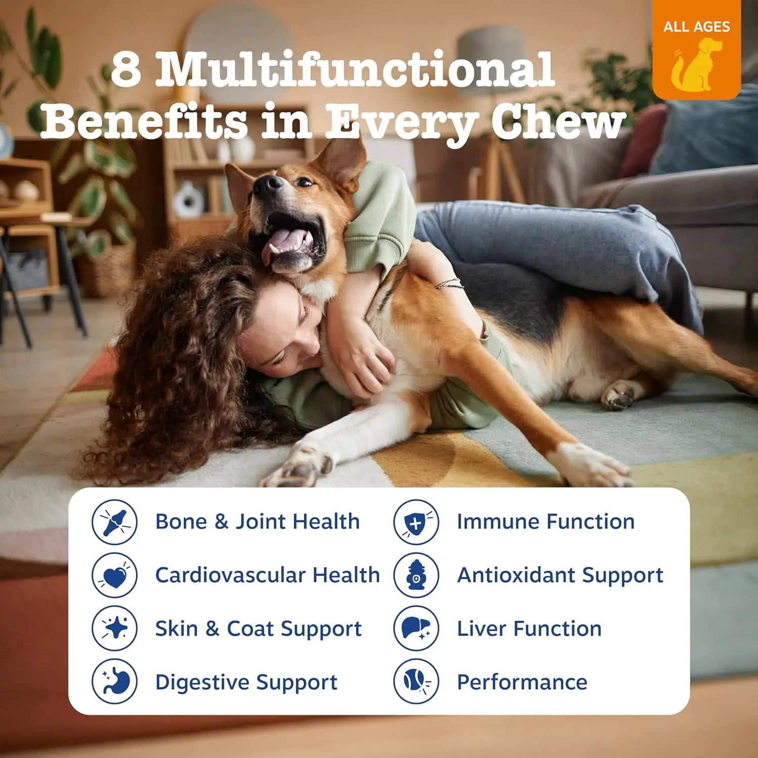 8-in-1 Multifunctional Bites for Dogs – Hip & Joint, Skin, Gut, Heart & Immune Support