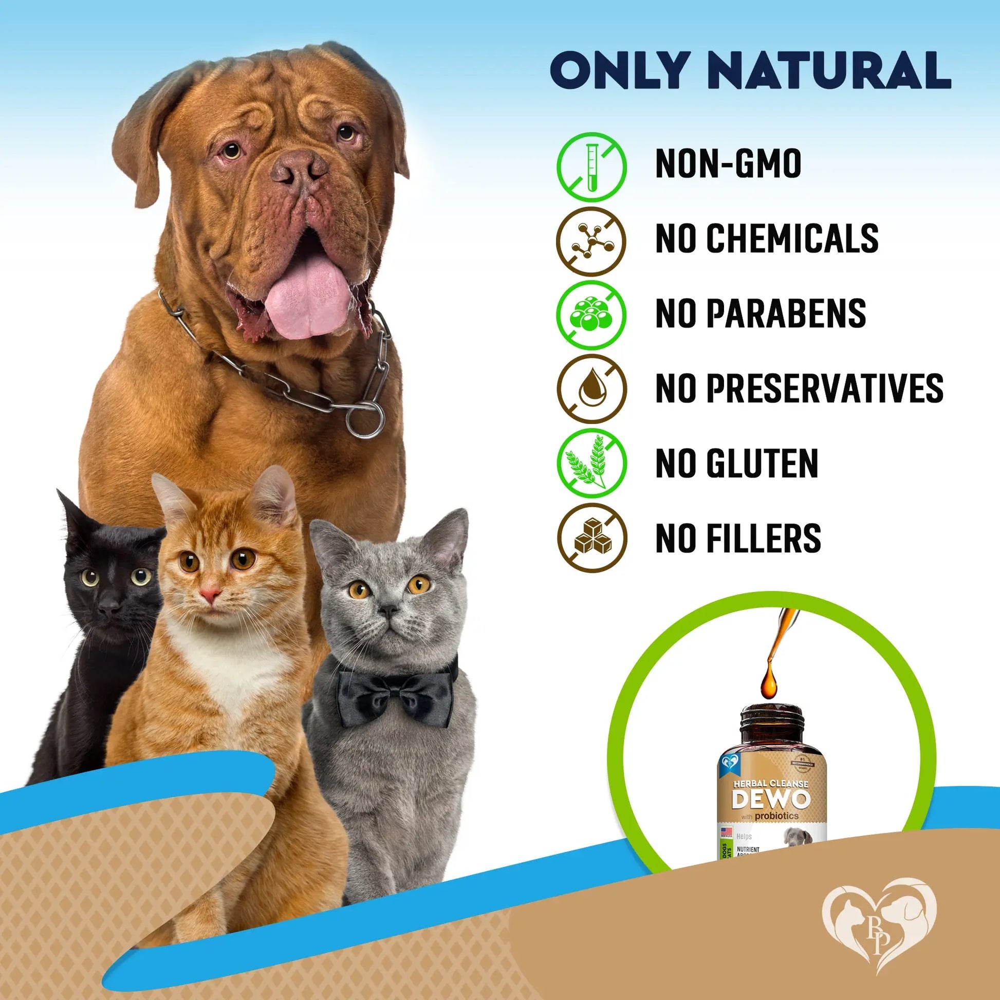 Dewormer for Dogs & Cats – Natural Worm Treatment for Tapeworms, Roundworms, Hookworms