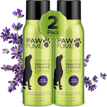 Blue Ribbon Eco Friendly Dog Perfume: Alcohol-Free, Probiotic Deodorizer & Detangler Royal Lavender 4 Fl Oz (Pack Of 2)