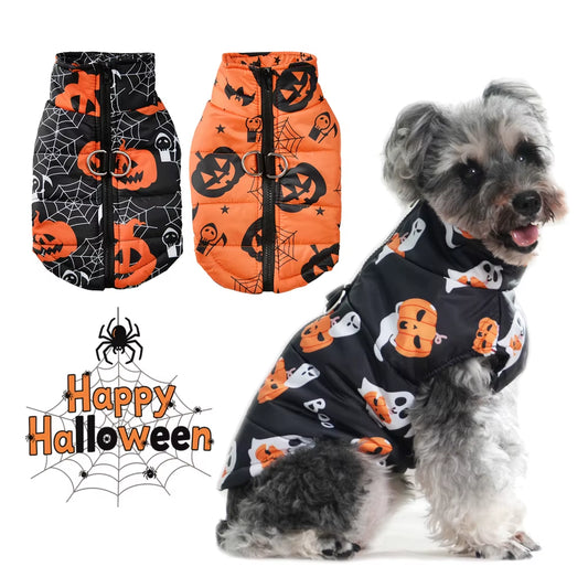 Halloween Dog Jacket | Warm Winter Pet Costume for Small Dogs & Cats