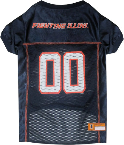 Licensed Official NCAA Mesh Jersey for Dogs & Cats Illinois Fighting Illini Small