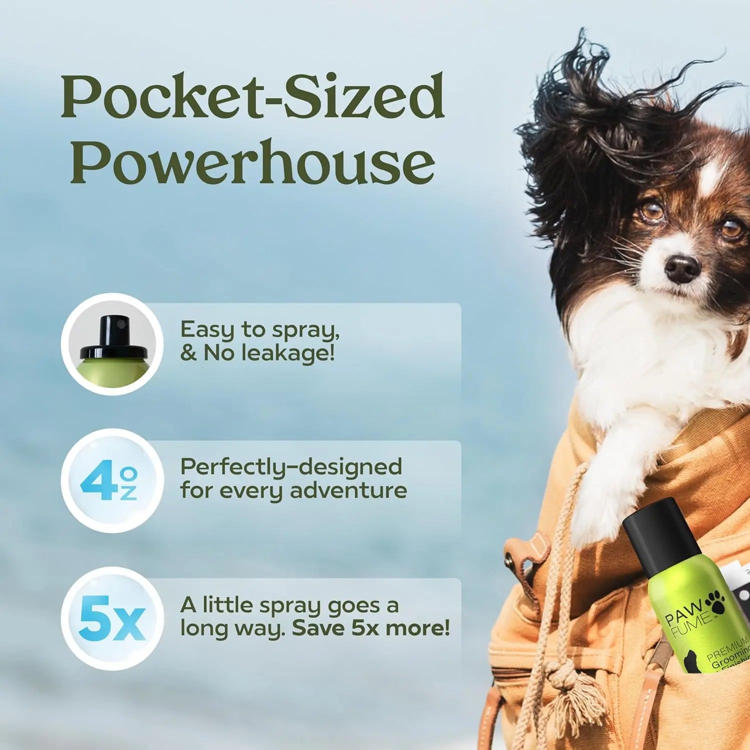 Blue Ribbon Eco Friendly Dog Perfume: Alcohol-Free, Probiotic Deodorizer & Detangler