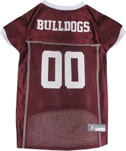 Licensed Official NCAA Mesh Jersey for Dogs & Cats Mississippi State Bulldogs Xx-Large
