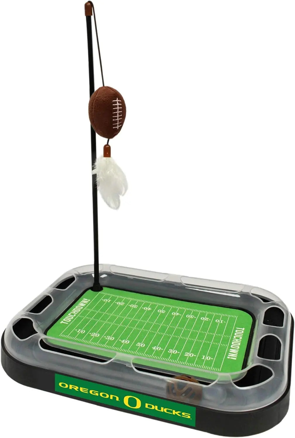 NCAA Cat Scratcher Football Field Toy – With Catnip, Feather & Interactive Ball Oregon Ducks Football Field