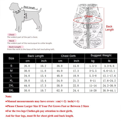 Halloween Dog Jacket | Warm Winter Pet Costume for Small Dogs & Cats