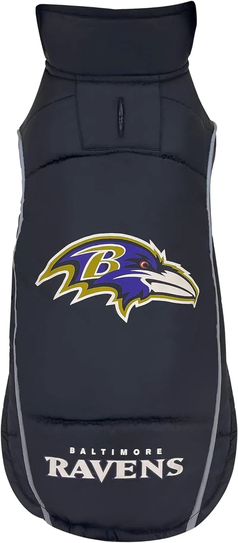 Official NFL Dog & Cat Puffer Vest (All Teams) – Waterproof & Warm Winter Coat sizes (S,M,L,XL) Baltimore Ravens Medium