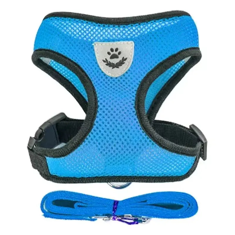 Adjustable Cat Harness Vest & Leash Set – Safe, Comfortable & Durable for Cat & Small Pets Blue