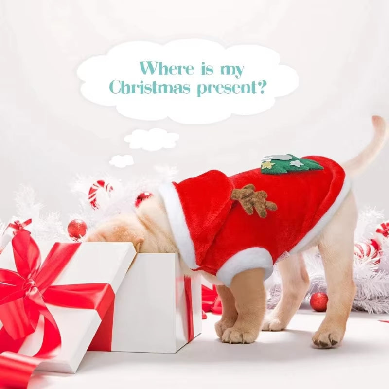 3D Designed Pet Christmas Hoodie | Warm Cotton Dog & Cat Costume XS–XL