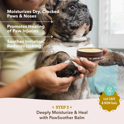 Natural Dog Paw Balm Moisturizer – Heals & Protects Dry, Cracked Pads, Restores Comfort & Softness