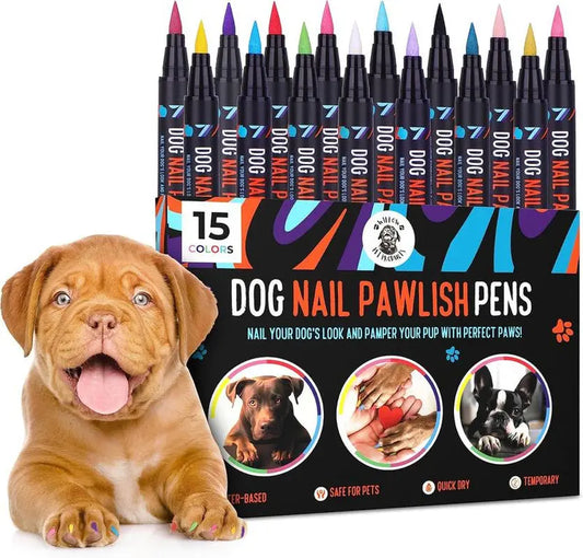 Dog Nail Polish Pens Quick Dry – Pet Safe Nail Pawlish for Dogs & Cats Grooming Default
