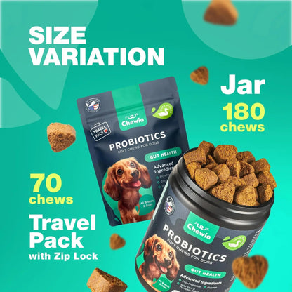 Dog Probiotics Chews with Digestive Enzymes – Gut Health, Immunity & Allergy Support