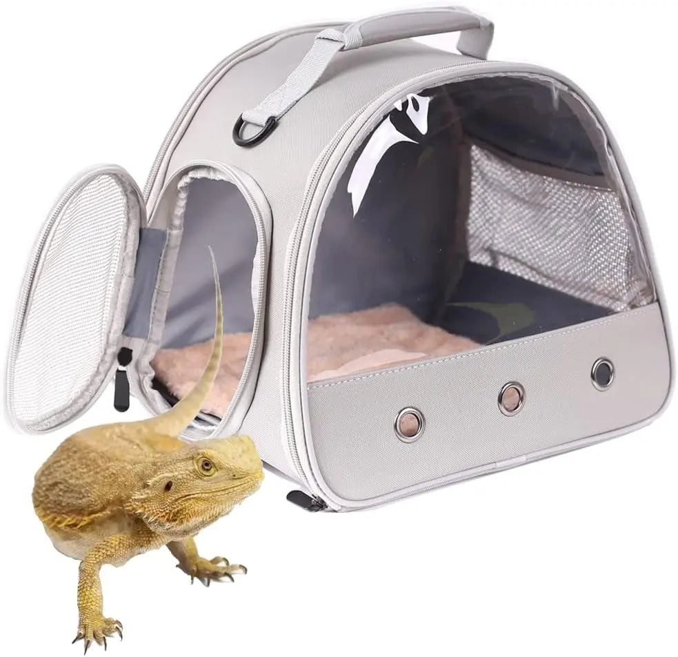 Small Pet Carrier Backpack with Clear Window, Airline Approved Travel Bag for Guinea Pig, Reptile, Hedgehog, Rat & Parrot