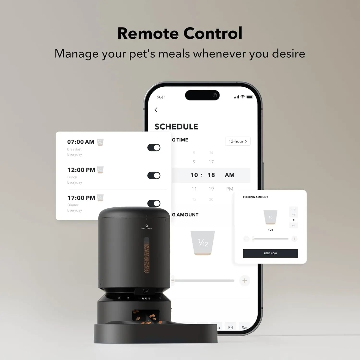 5L Smart Feeder: Auto Cat Feeder with Camera & 2-Way Audio