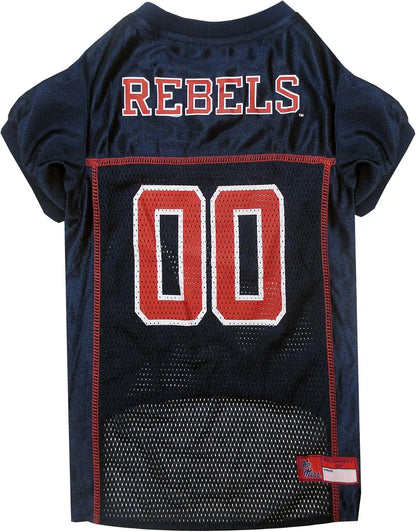 Licensed Official NCAA Mesh Jersey for Dogs & Cats Mississippi Ole Miss Rebels X-Small
