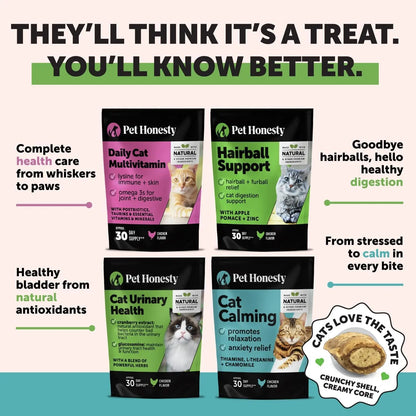 Cat Multivitamin Chews – Immune, Joint, Skin & Digestion Support (90ct)