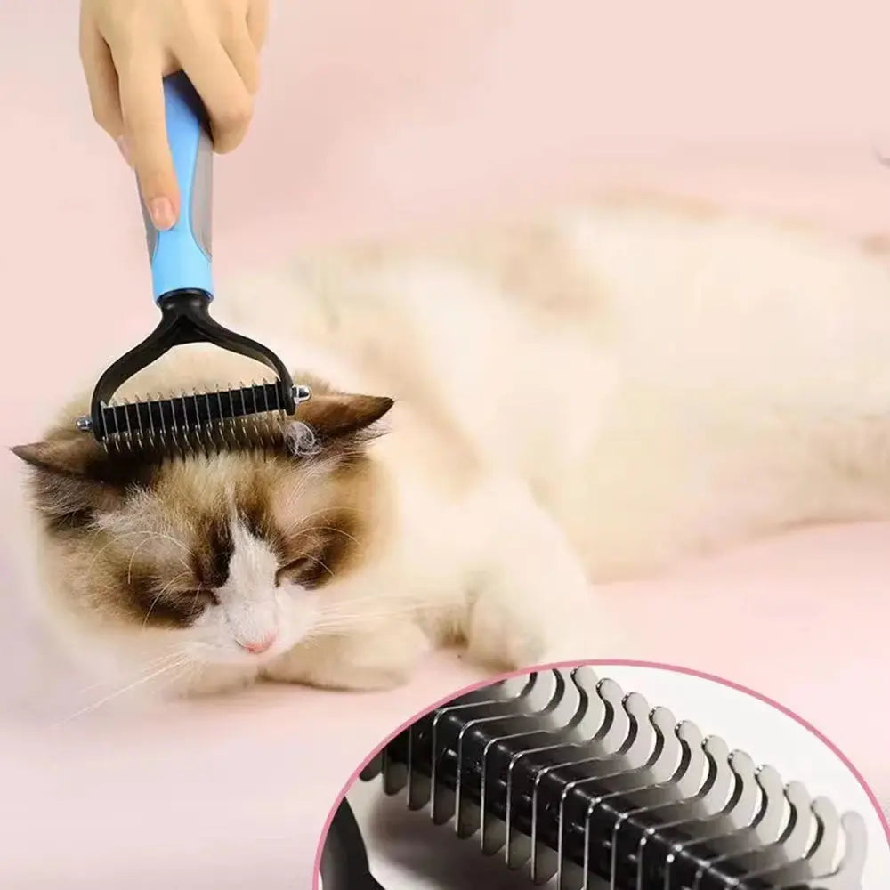Professional Pet Deshedding Brush – Dog & Cat Hair Remover