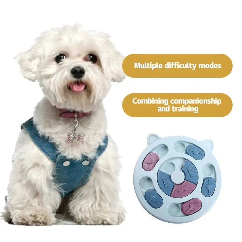 Interactive Slow Feeder Bowl for Dogs & Cats – Puzzle Toy, Boredom Relief