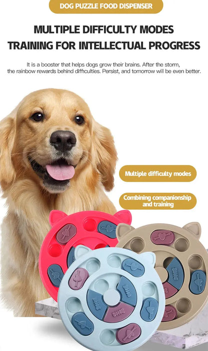 Interactive Slow Feeder Bowl for Dogs & Cats – Puzzle Toy, Boredom Relief