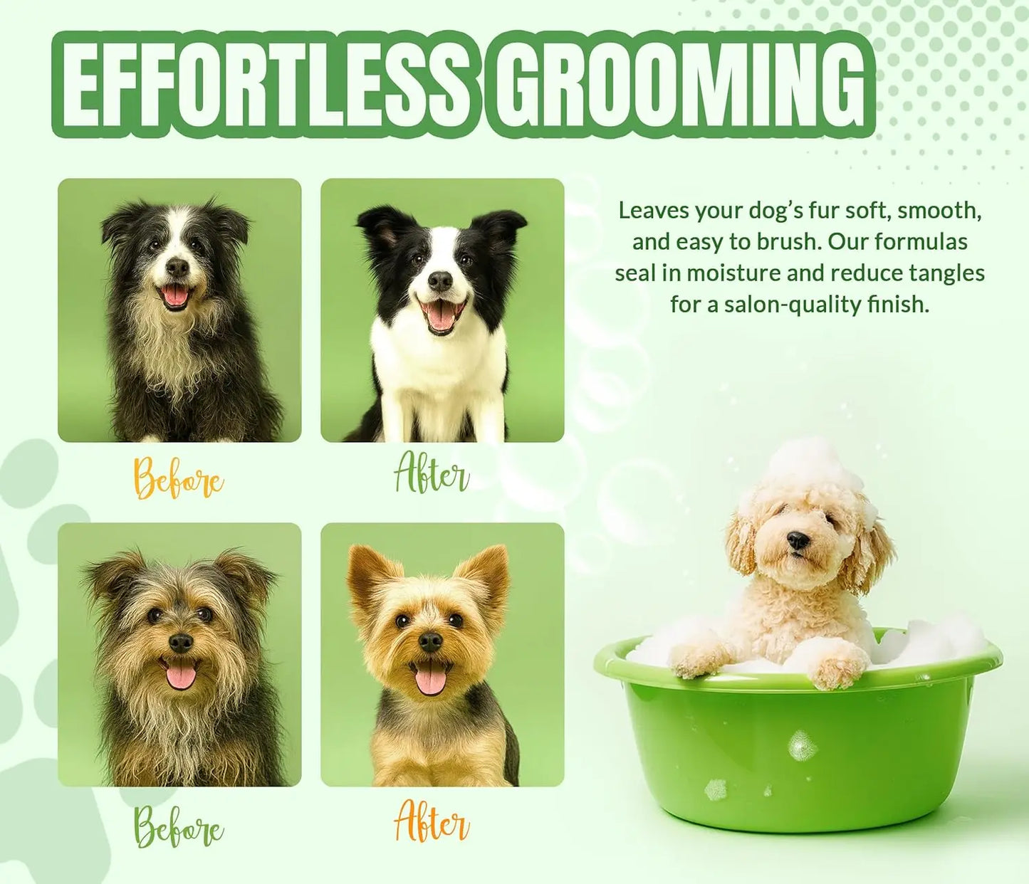 ALFIE'S Dog Shampoo and Conditioner Set Deodorizing Odor Control 16oz Each