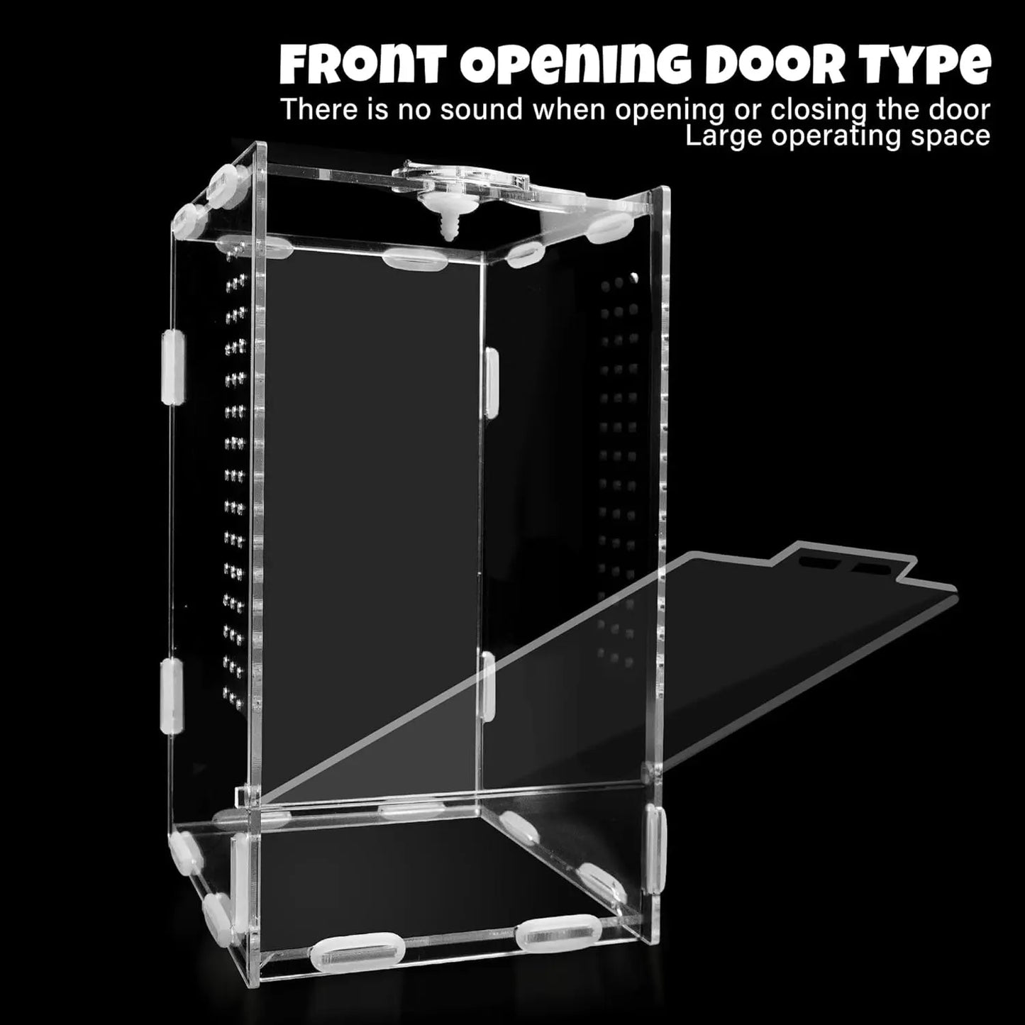 Acrylic Jumping Spider Enclosure Ventilated Habitat for Small Reptiles