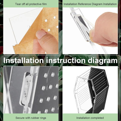 Acrylic Jumping Spider Habitat, Clear Insect & Reptile Terrarium Enclosure