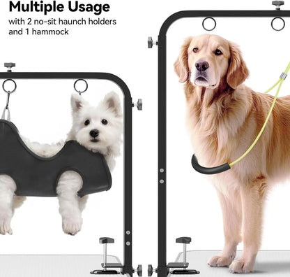 Adjustable Dog Grooming Arm 42" with Clamp, Hammock & Nooses for Tables