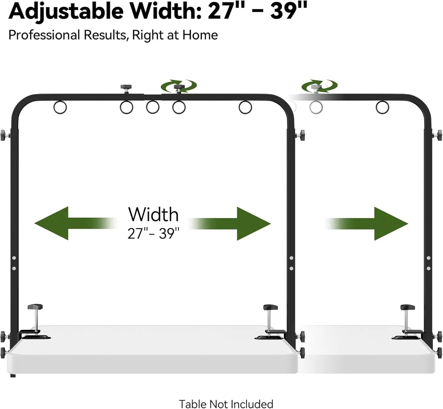 Adjustable Dog Grooming Arm 42" with Clamp, Hammock & Nooses for Tables