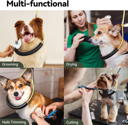 Adjustable Dog Grooming Arm 42" with Clamp, Hammock & Nooses for Tables