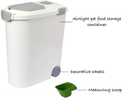 Airtight Pet Food Storage Container 20 Lbs (24 Qt) with Scoop – Dog & Cat