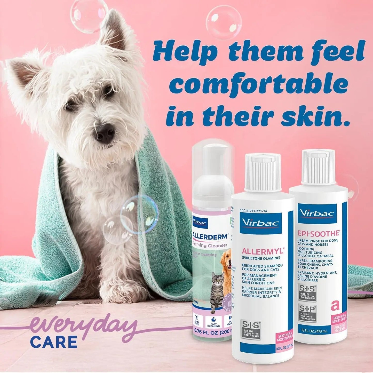 Medicated Pet Shampoo for Dogs & Cats – Hypoallergenic, Soothing, Moisturizing
