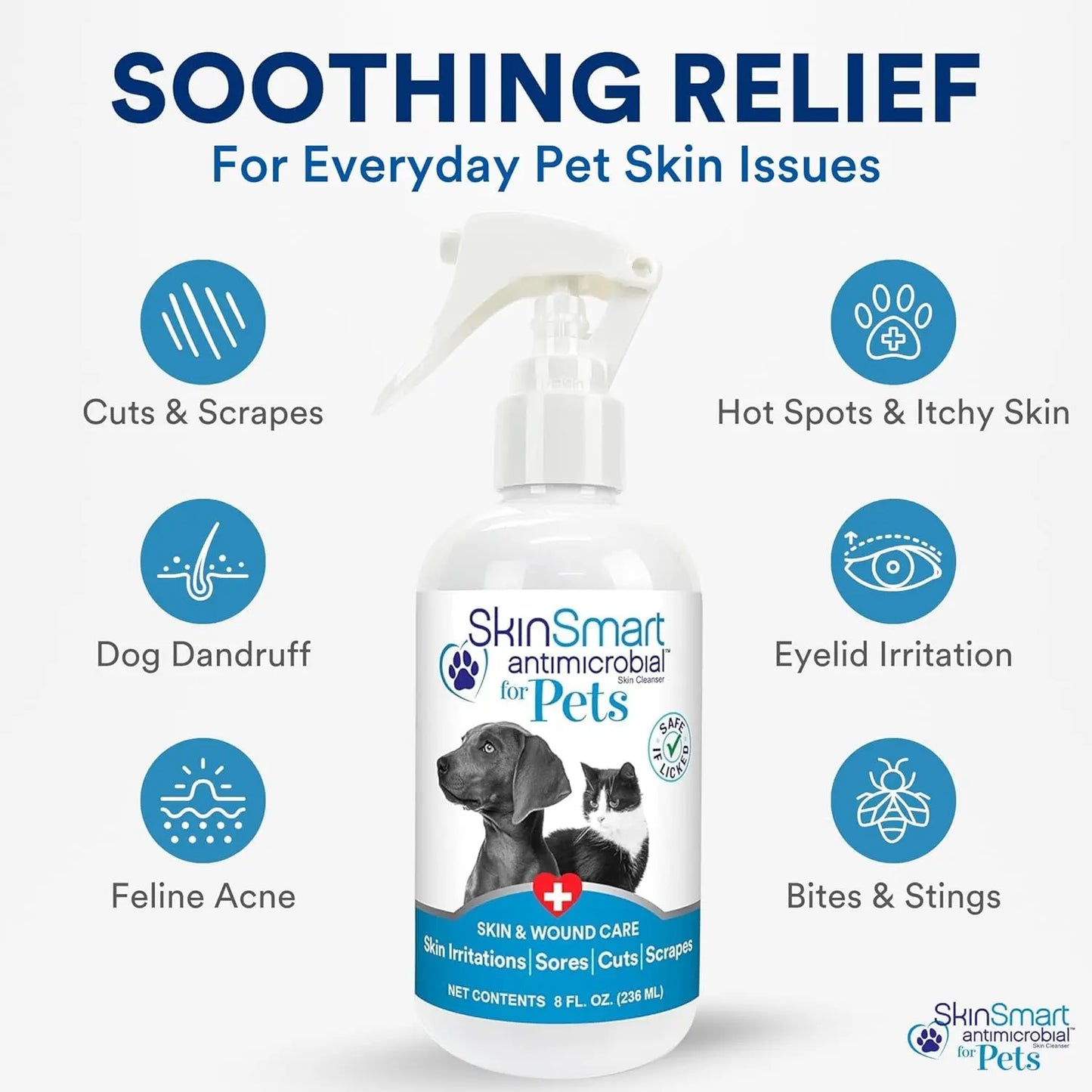 Antimicrobial Wound Spray for Dogs & Cats Hypochlorous Healing 8oz