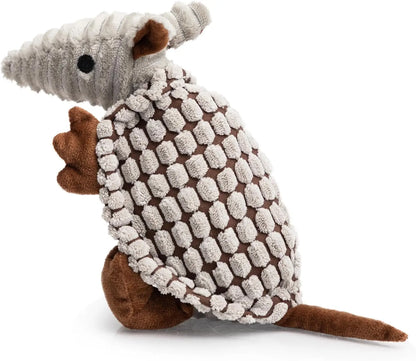 Armadillo Squeaky Plush Dog Toy, Soft Chew Toy for Small & Medium Dogs