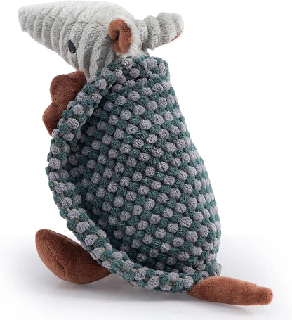 Armadillo Squeaky Plush Dog Toy, Soft Chew Toy for Small & Medium Dogs