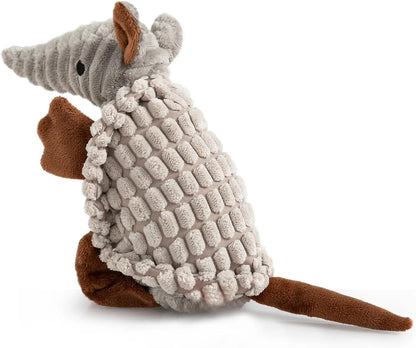 Armadillo Squeaky Plush Dog Toy, Soft Chew Toy for Small & Medium Dogs