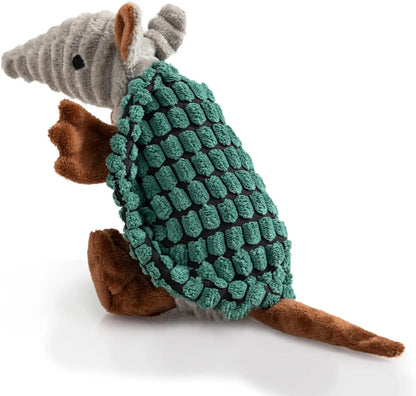 Armadillo Squeaky Plush Dog Toy, Soft Chew Toy for Small & Medium Dogs