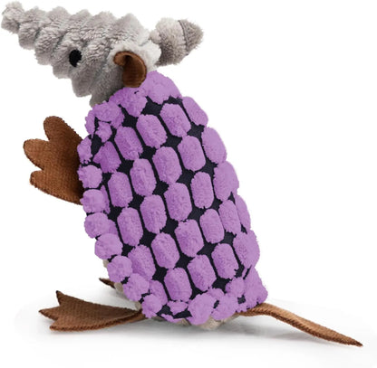 Armadillo Squeaky Plush Dog Toy, Soft Chew Toy for Small & Medium Dogs