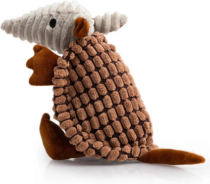 Armadillo Squeaky Plush Dog Toy, Soft Chew Toy for Small & Medium Dogs