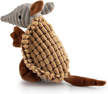 Armadillo Squeaky Plush Dog Toy, Soft Chew Toy for Small & Medium Dogs