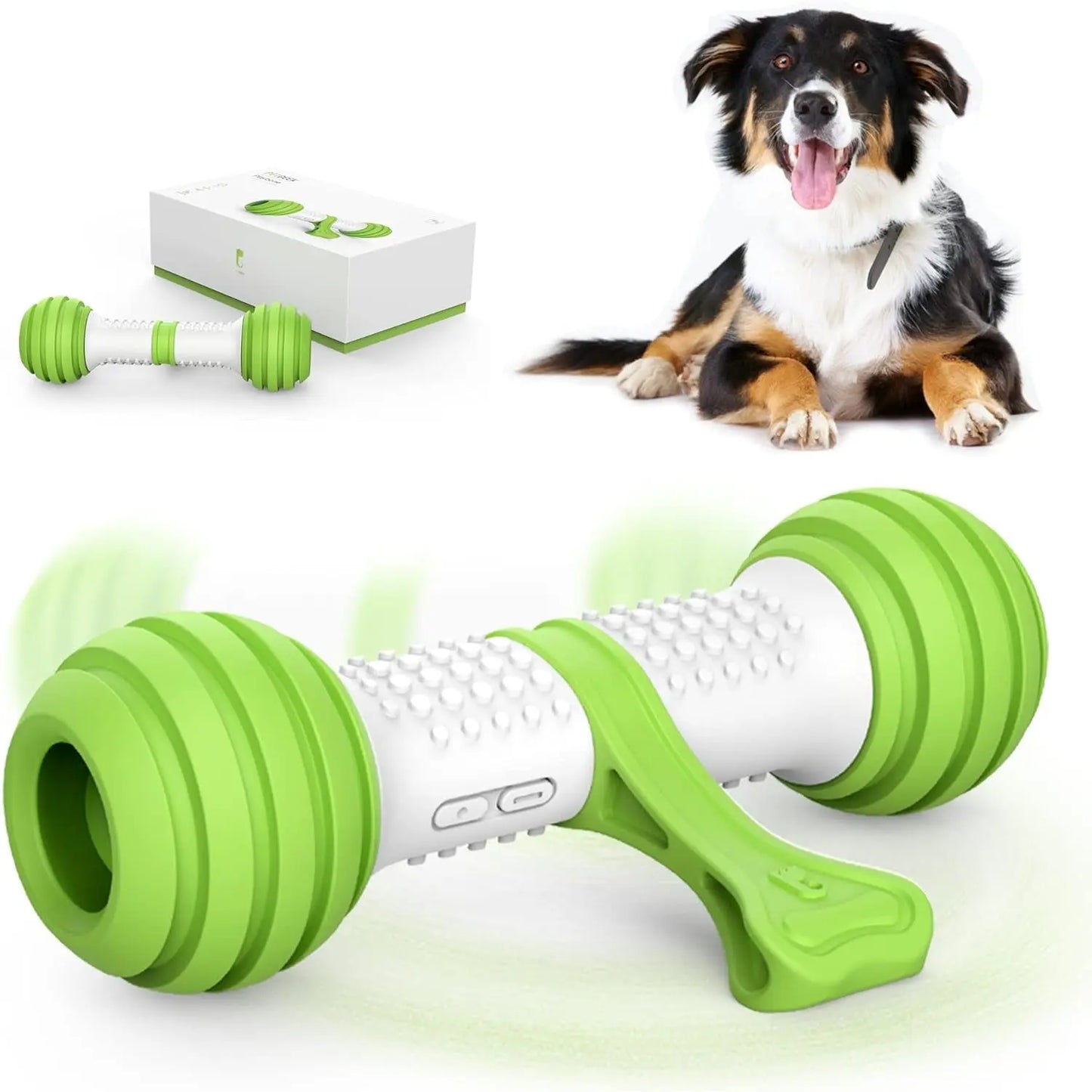 Automatic Dog Bone Toy – Smart Interactive Electronic Pet Toy, Durable & Safe Green