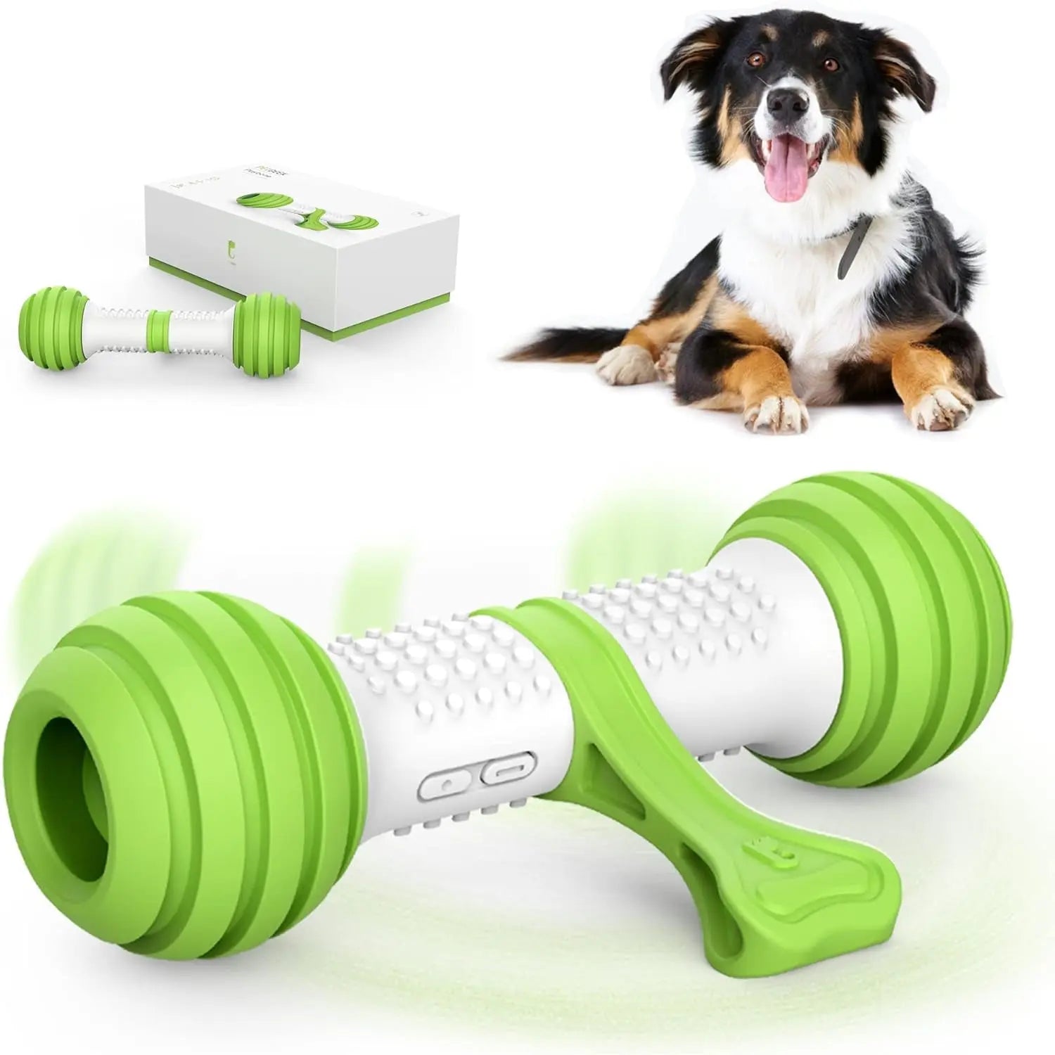 Automatic Dog Bone Toy – Smart Interactive Electronic Pet Toy, Durable & Safe Green